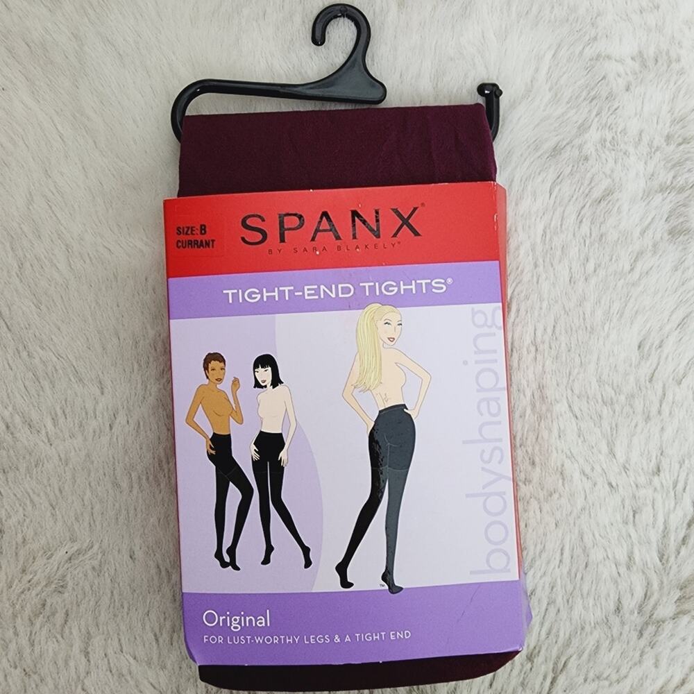 Spanx Tight End Opaque Body Shaping Tights Currant Purple Size B NWT